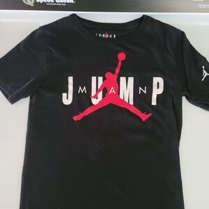 Jordan Kids Black and Red Graphic T-Shirt